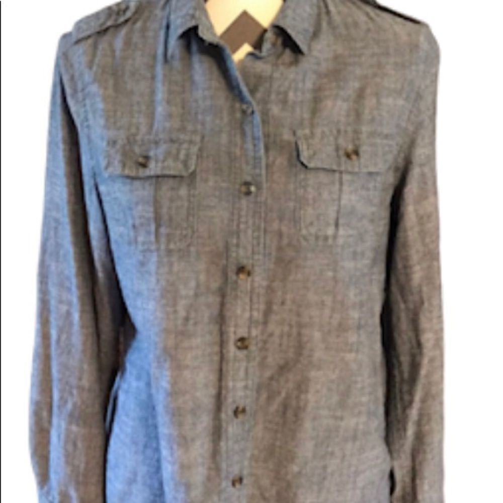 Merona Button Down Blue Shirt SMALL